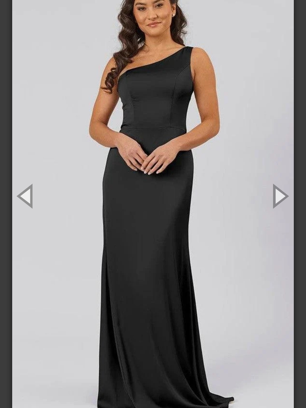 Asymmetrical One-Shoulder Black Prom Dress